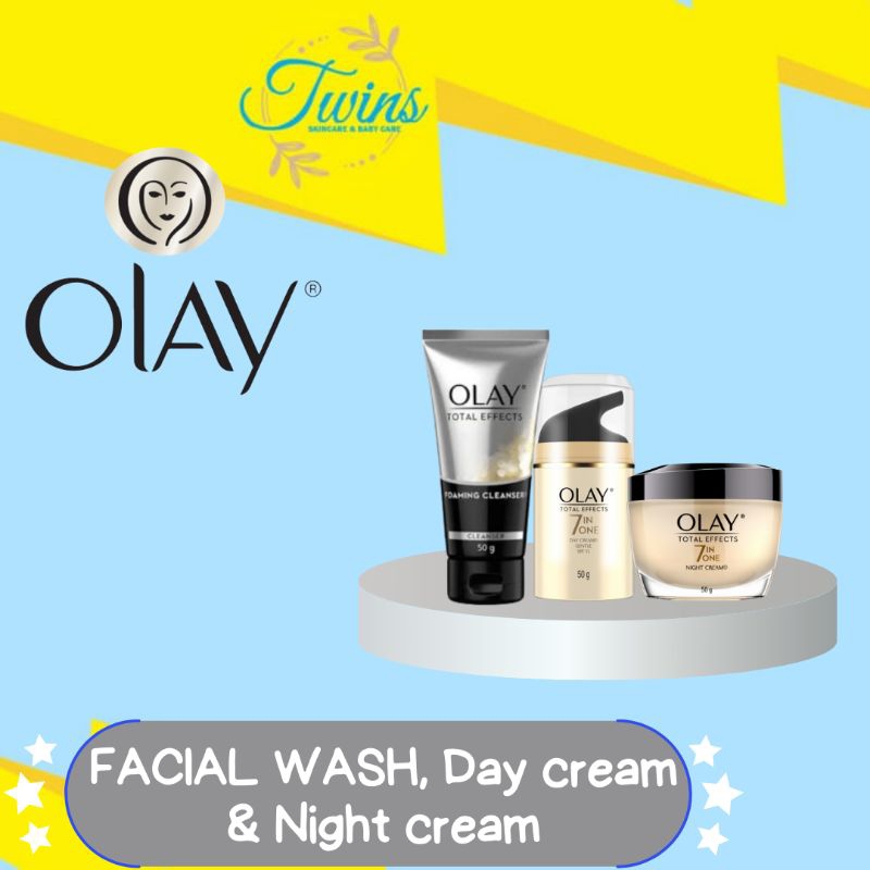OLAY TOTAL EFFECT 7 IN 1 (FACE WASH|DAY CREAM|NIGHT CREAM)