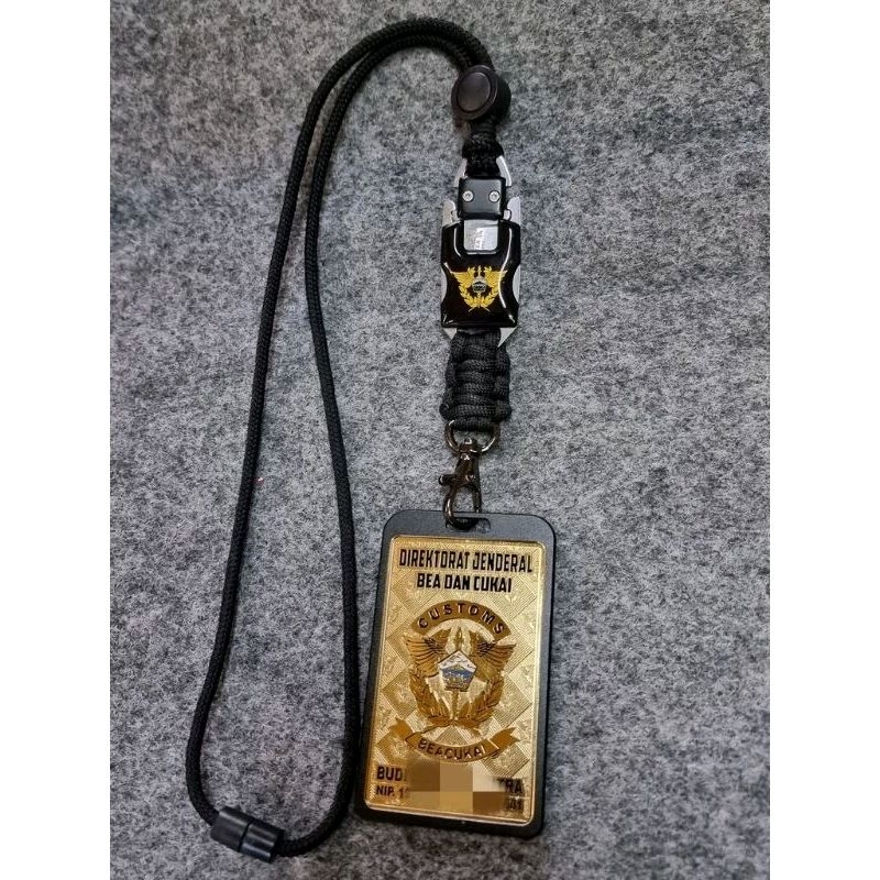 

Plat id name tag customs BEACUKAI full set lanyard dan cover