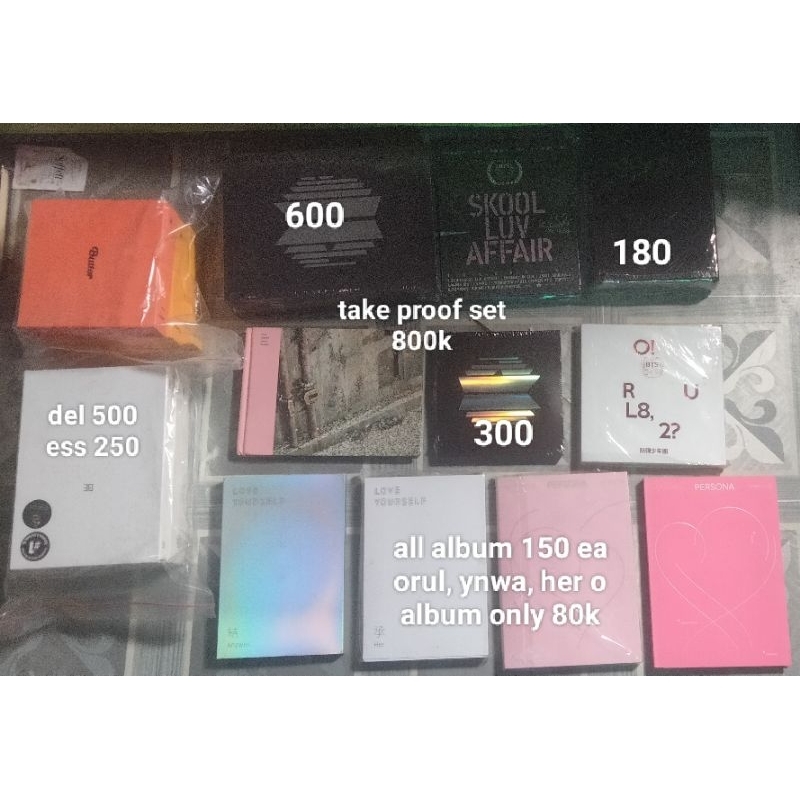 BTS PHOTOCARD ALBUM BUTTER PERSONA SKOOL LUV AFFAIR UNSEALED