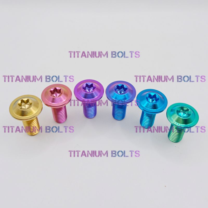 Baut Piringan Disc Titanium Bolts GR5 Panjang 1 Cm - 2.5 Cm Baut Piringan Cakram Titanium Original