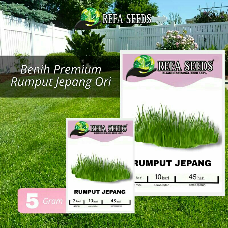 biji benih rumput jepang REFA SEEDS kemasan original