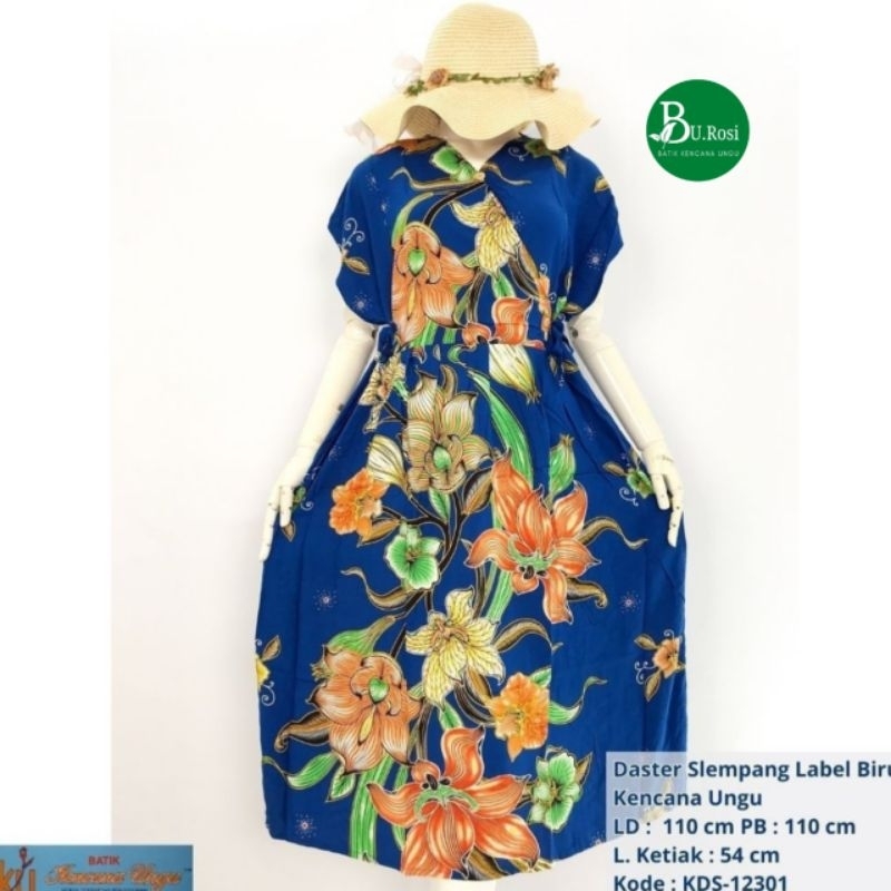 Burosi Daster Batik Kencana Ungu Ds Slempang Rosa Kub Label Biru