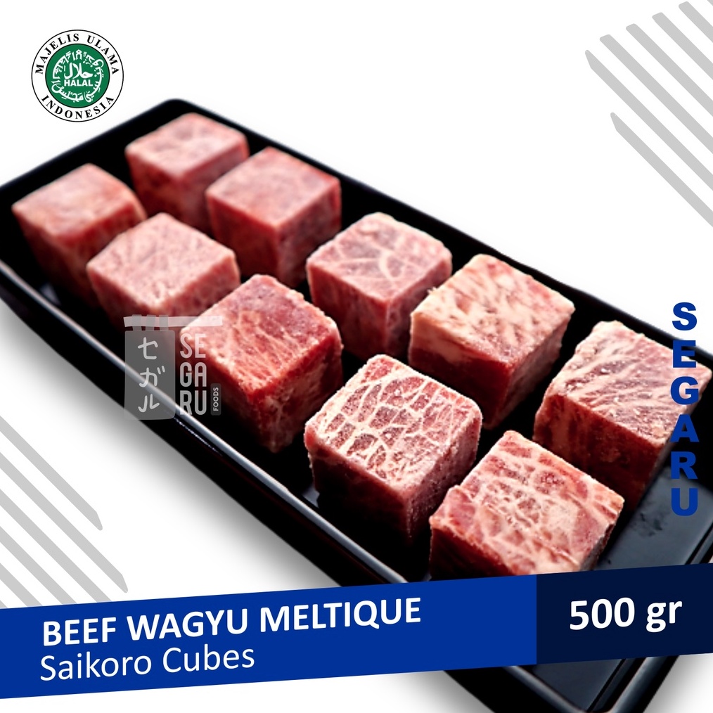 

Saikoro Beef Steak Wagyu Meltique Daging Steak Sapi Cubic 5 gram