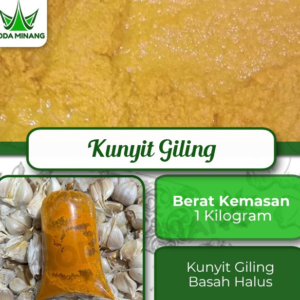 

Terbaru Kunyit giling halus segar Bumbu basah asli tanpa pengawet 1kg