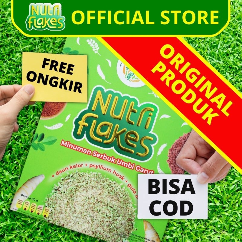 

1212 Brand ORI 1 NUTRIFLAKES SEREAL UMBI GARUT DAUN KELOR AMPUH MENGATASI GERD MAAG ASAM LAMBUNG TANPA EFEK SAMPING 28gr grosir