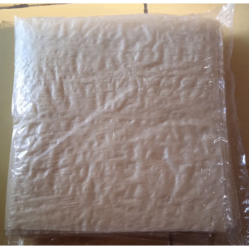

FLASH SALE Kulit tahu Tawar uk 15x15cm Warna Putih isi 5 Lembar MUI HALAL murah