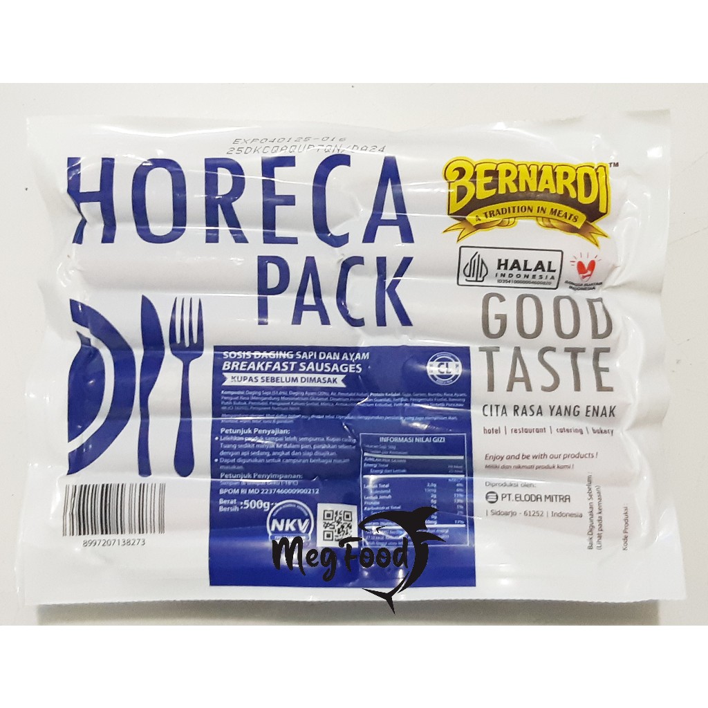 

Bernardi Sosis Sapi Breakfast Horeca 500gr