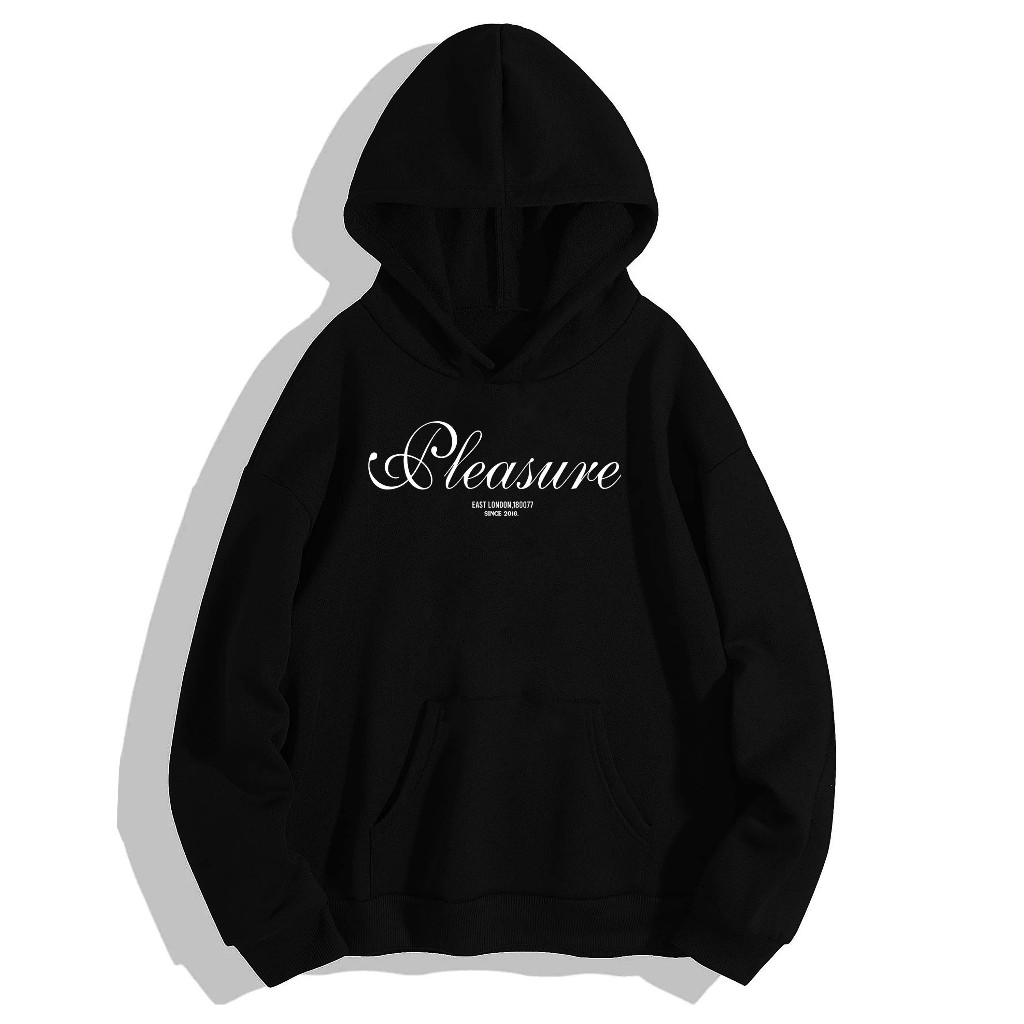 STALKER - SWEATER HOODIE | PULLOVER ORIGINAL PLEASURE HOODIE FLEECE HITAM