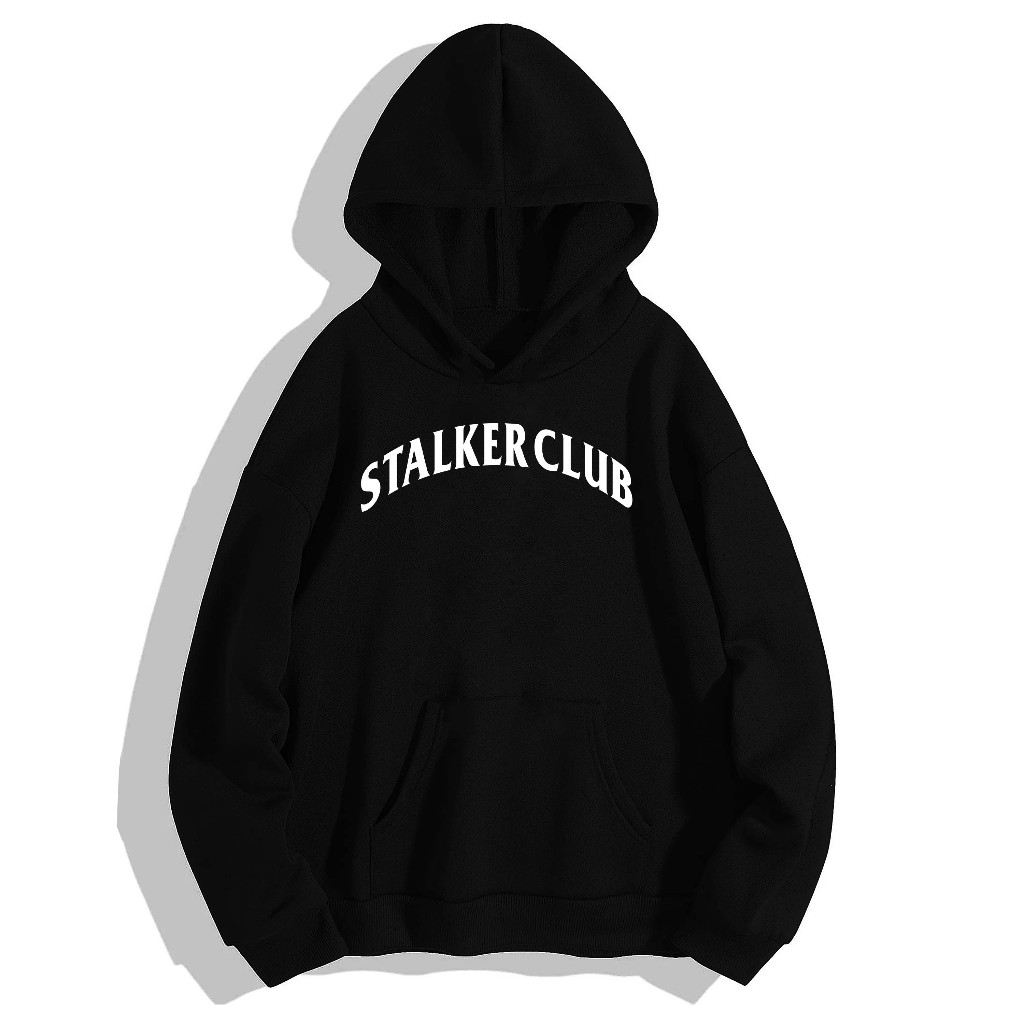 STALKER - SWEATER HOODIE | PULLOVER ORIGINAL STLKRCLB HOODIE FLEECE HITAM
