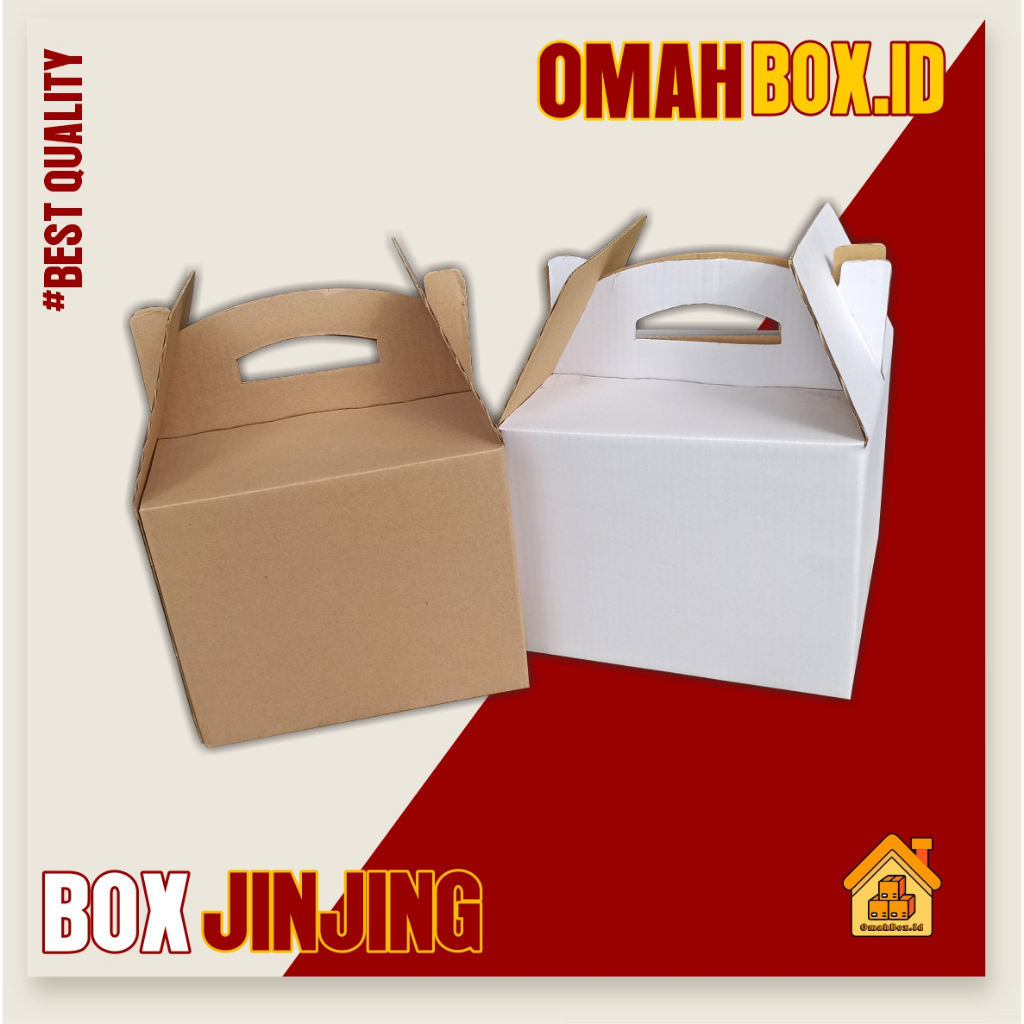 

Kardus Box Jinjing polos 25x25x20 cm | Kardus takeaway | jinjing/tenteng | kardus buah | hampers | sembako