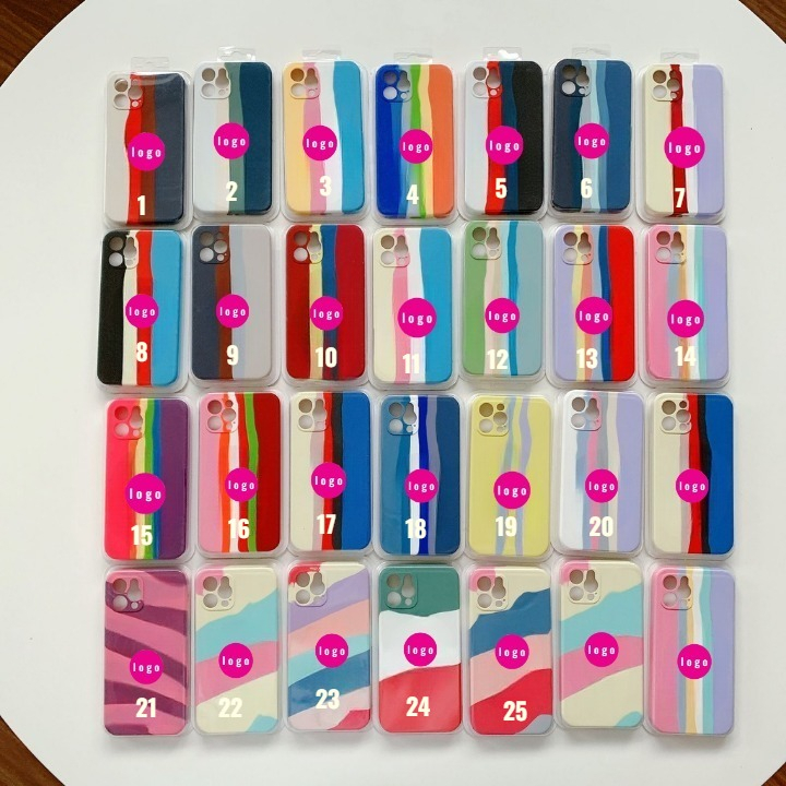 SOFTCASE RAINBOW BLURUDUH  CASE IP 6 7 X XR XSMAX 11 12 13 PRO PLUS PROMAX SALEE MINI
