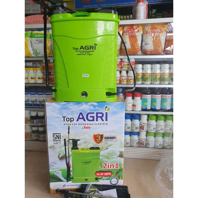 TOP AGRI SPRAYER ELEKTRIK DOUBLE FUNGSI AUTO & MANUAL KAPASITAS 16L