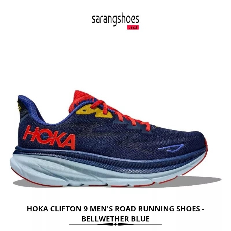 Hoka Clifton 9 Men's Road Running Shoes - Bellwether Blue
