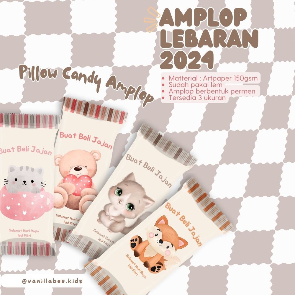 

Amplop Permen series ANIMAL amplop lebaran lucu amplop unik murah
