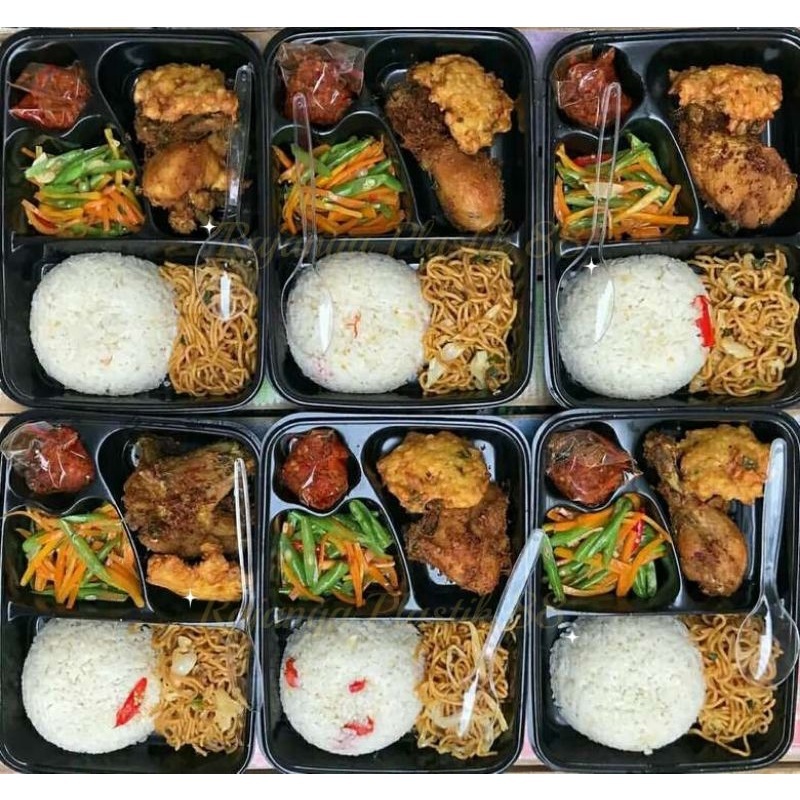 

(50pc) Bento Tray Sekat 4 / Wadah Bento / Bento / catering box