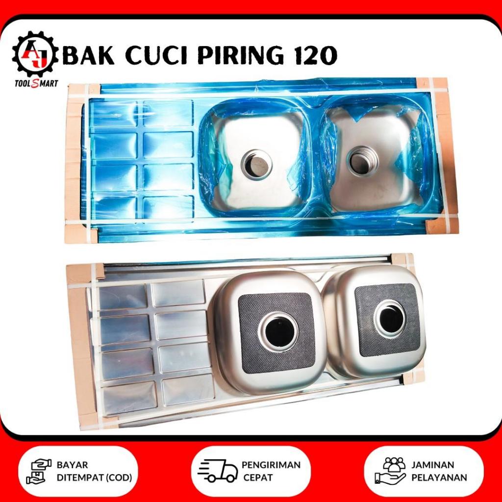 Bak Cuci Piring 3S Type 12050 Tebal 0.4MM Stainless Steel Kitchen Sink Wastafel