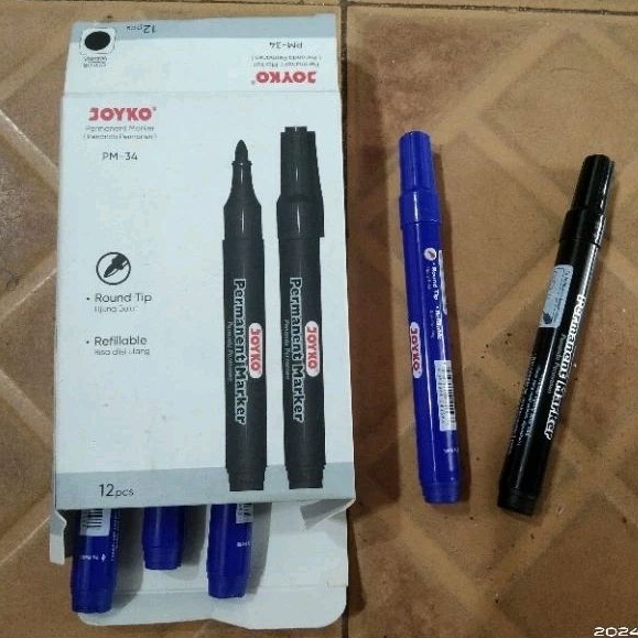 

Spidol Joyko warna biru & hitam / spidol permanen biru & hitam / permanent marker di kota Pontianak