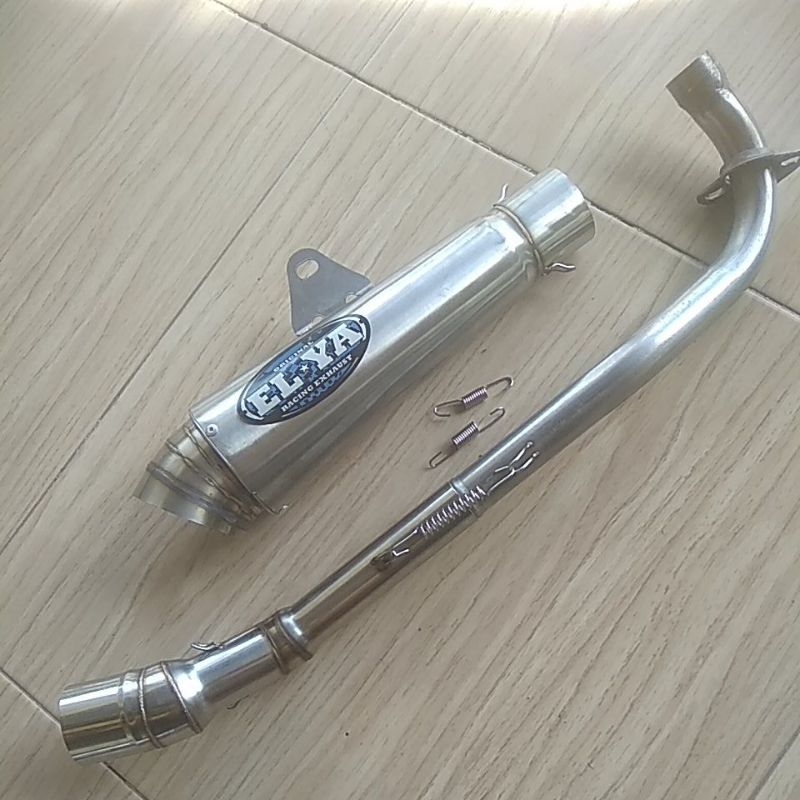 Knalpot racing ELYA ORIGINAL model dpj bss jrm kapsul leher netral buat supra c70 karisma revo vega 