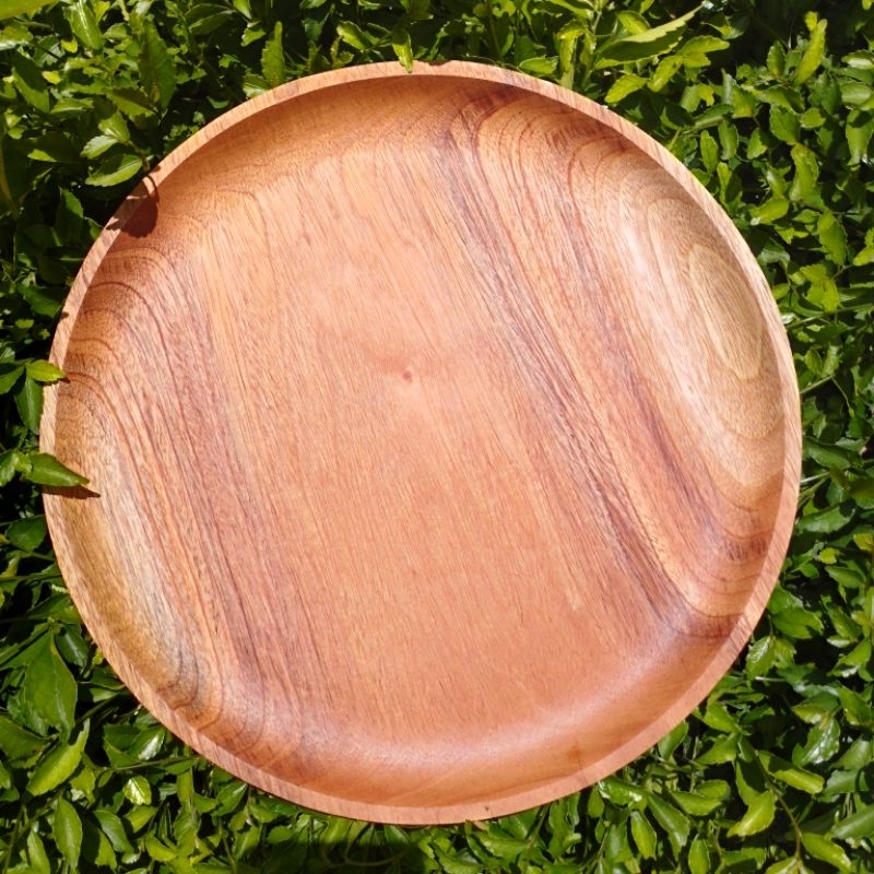 TALAM LIUK 30cm.Kayu Mahoni/Nampan/Talam/Piring