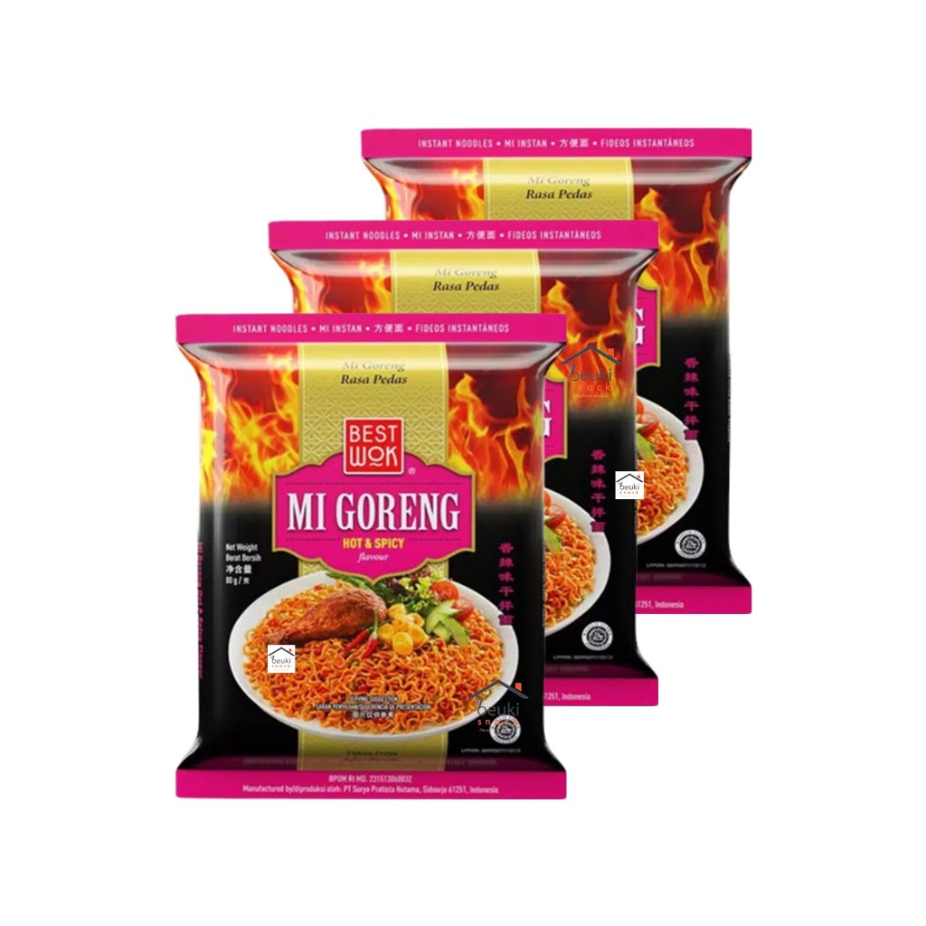 

3PCS Best Wok Mie Instan Goreng Rasa Hot & Spicy