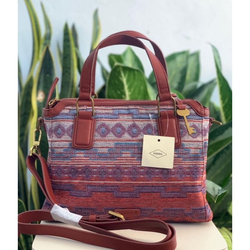Fossil Jacqueline Satchel in Fall Multi
