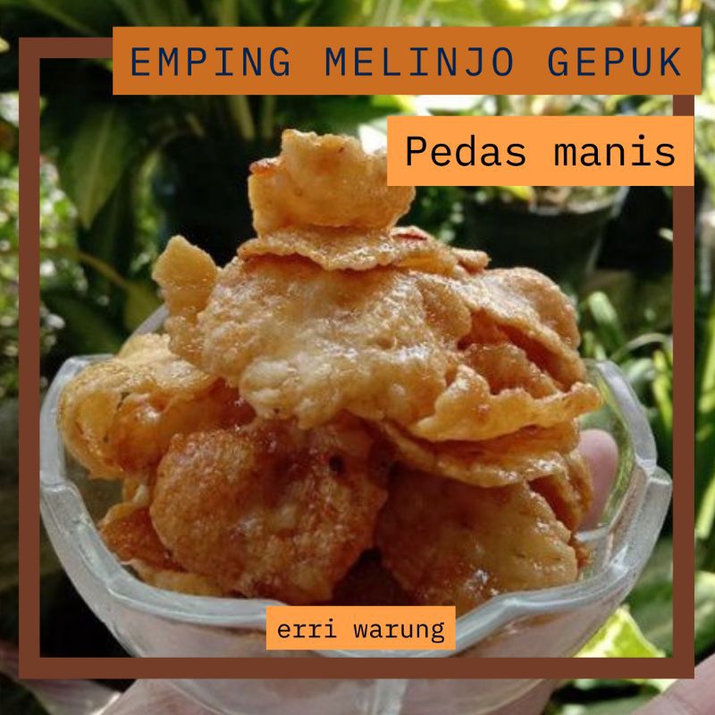 

emping melinjo gepuk geprek manis pedas manis 250 gram