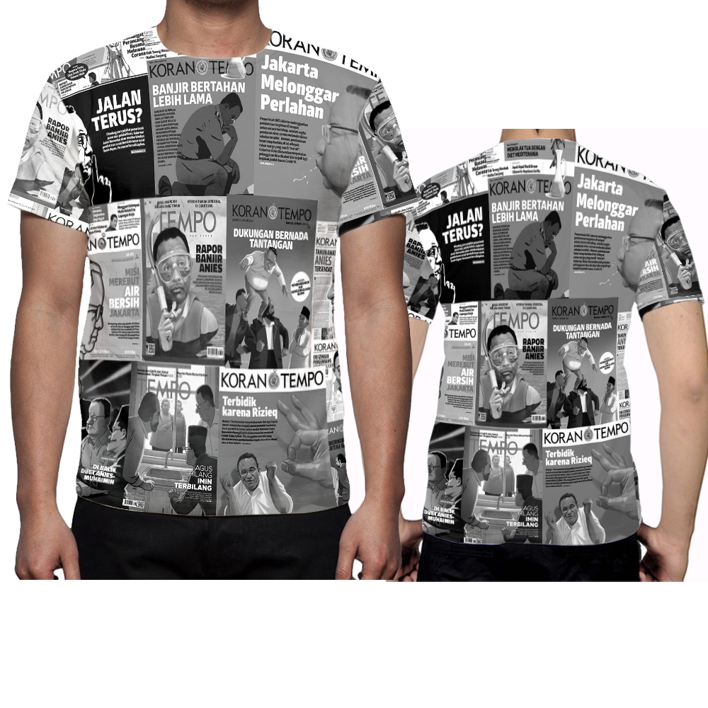 KAOS PRIA MOTIF KORAN // BAJU PRIA MOTIF KORAN // T-SHIRT LENGAN PENDEK MOTIF KORAN