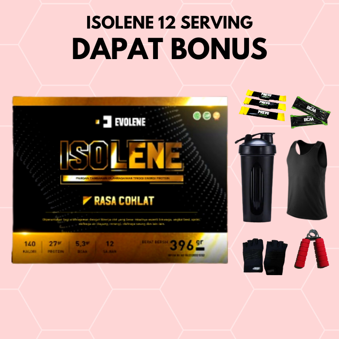 ISOLENE 1 BOX ISI 12 SACHET EVOLENE ISOLENE HALAL BPOM SUSU FITNESS ISOLENE EVOLENE ISOLEN ISOLIN