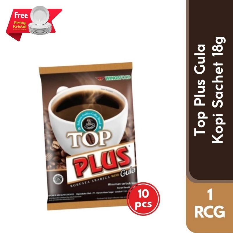 

TOP PLUS COFFEE Kopi Sachet 1 Renceng (18g x10pcs)