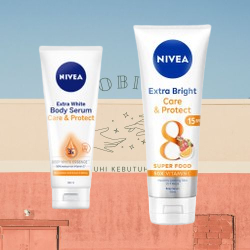 Nivea Extra White Care & Protect Body Serum 180ml - Nivea Body Serum Care and Protect 180ml