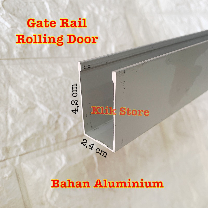Gate Rail Aluminium / Rel Samping / Pinggir Pintu Rolling Door