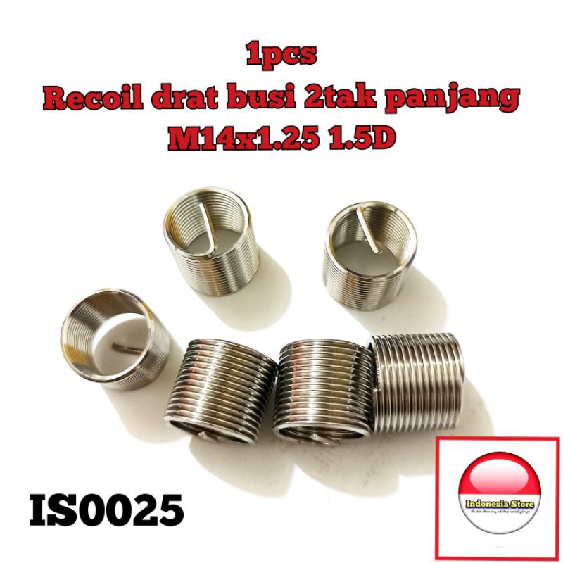 1pcs Recoil m14x1.25 1.5D recoil busi motor 2tak drat busi panjang