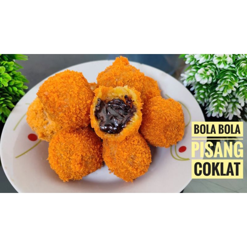 

Pisang bola coklat lumer