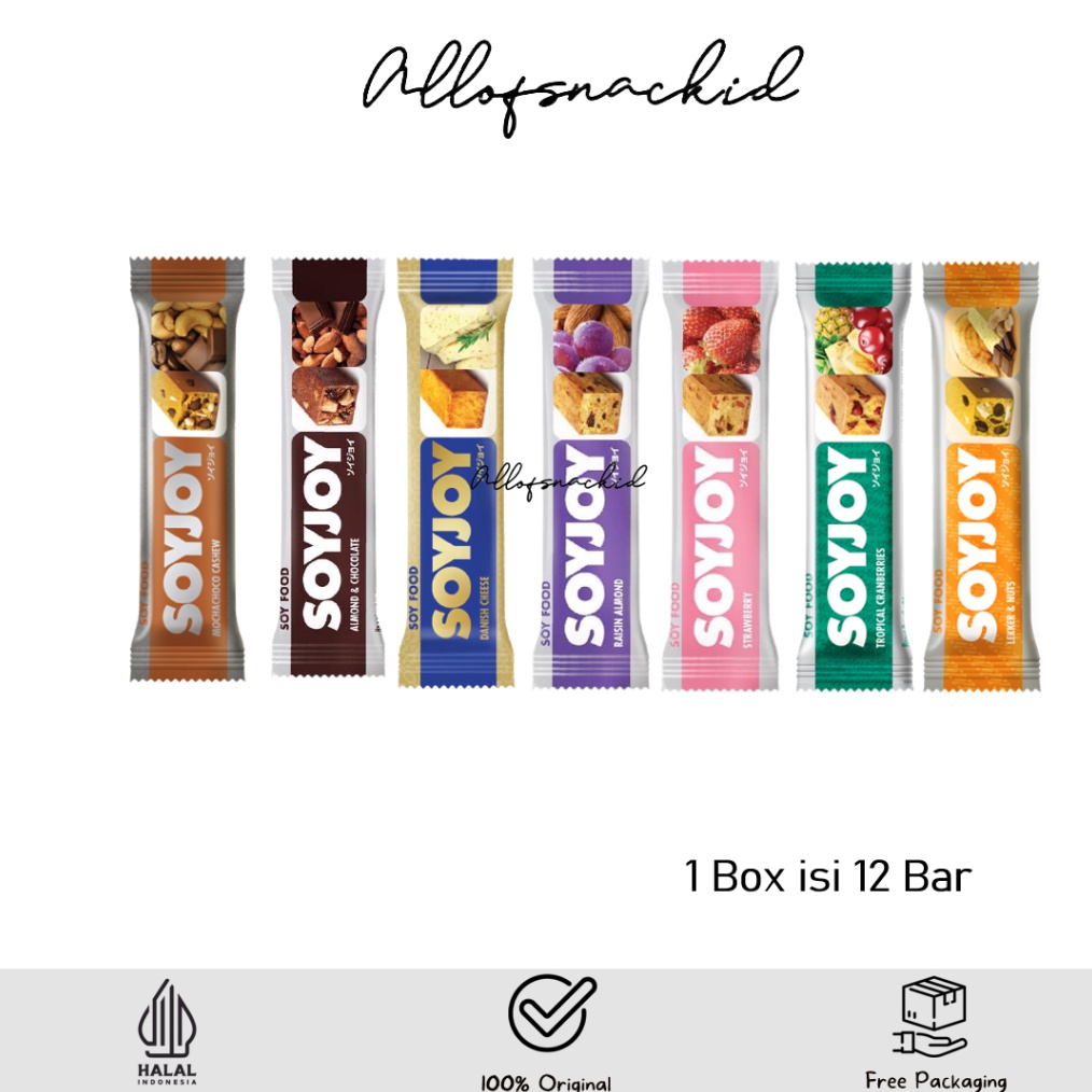 

1212 STOK READY Soyjoy Snack Bar Soy Food Solution 1 Box isi 12 Bar serbuuu