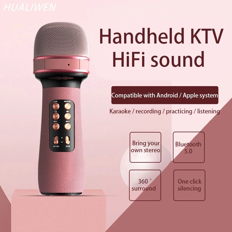 Mic Bluetooth Karaoke Wireless Portable KTV Smule Original WS 898