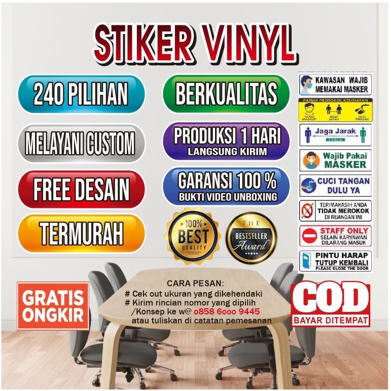 

Stiker VInyl Glossy 240 Pilihan Desain, Stiker Desain Custom, Cetak Stiker Vinyl Custom Desain