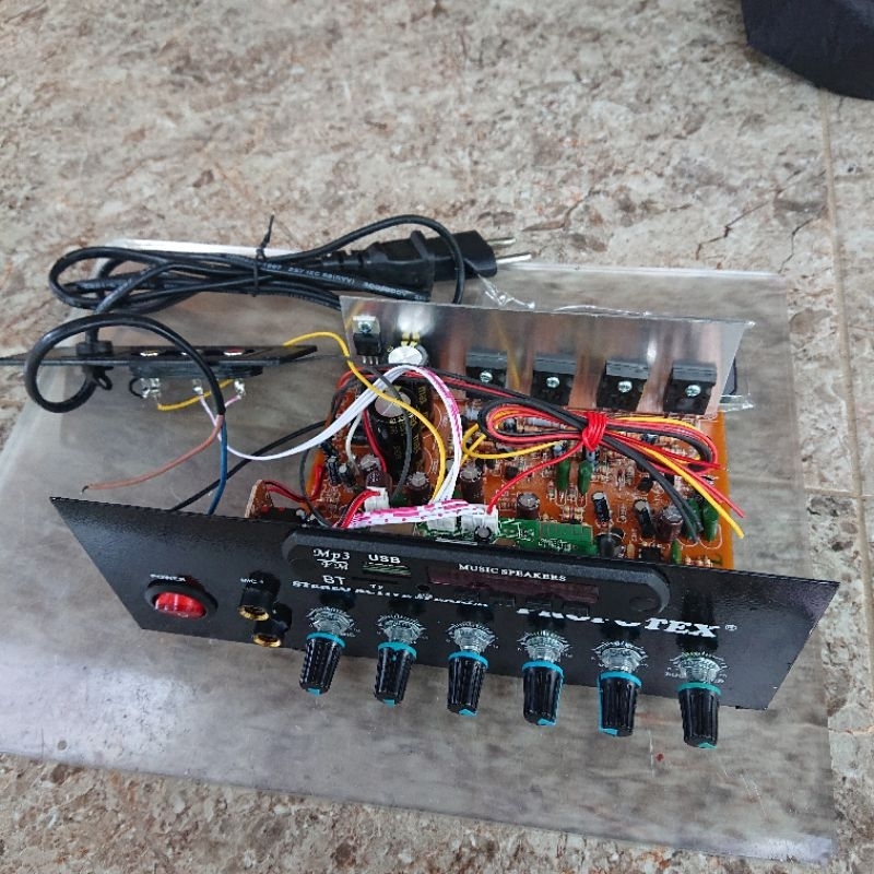 ORI100% mesin speaker aktif/kit modul amplifier speaker aktif plus USB plus echo profotex