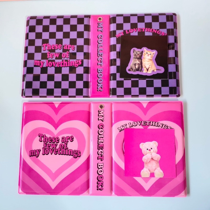 BISA COD MPC SIZEAlbum Foto Binder Mini collect book KPOP Motif KucingBearCherry 4 Slot for MPC  Pho
