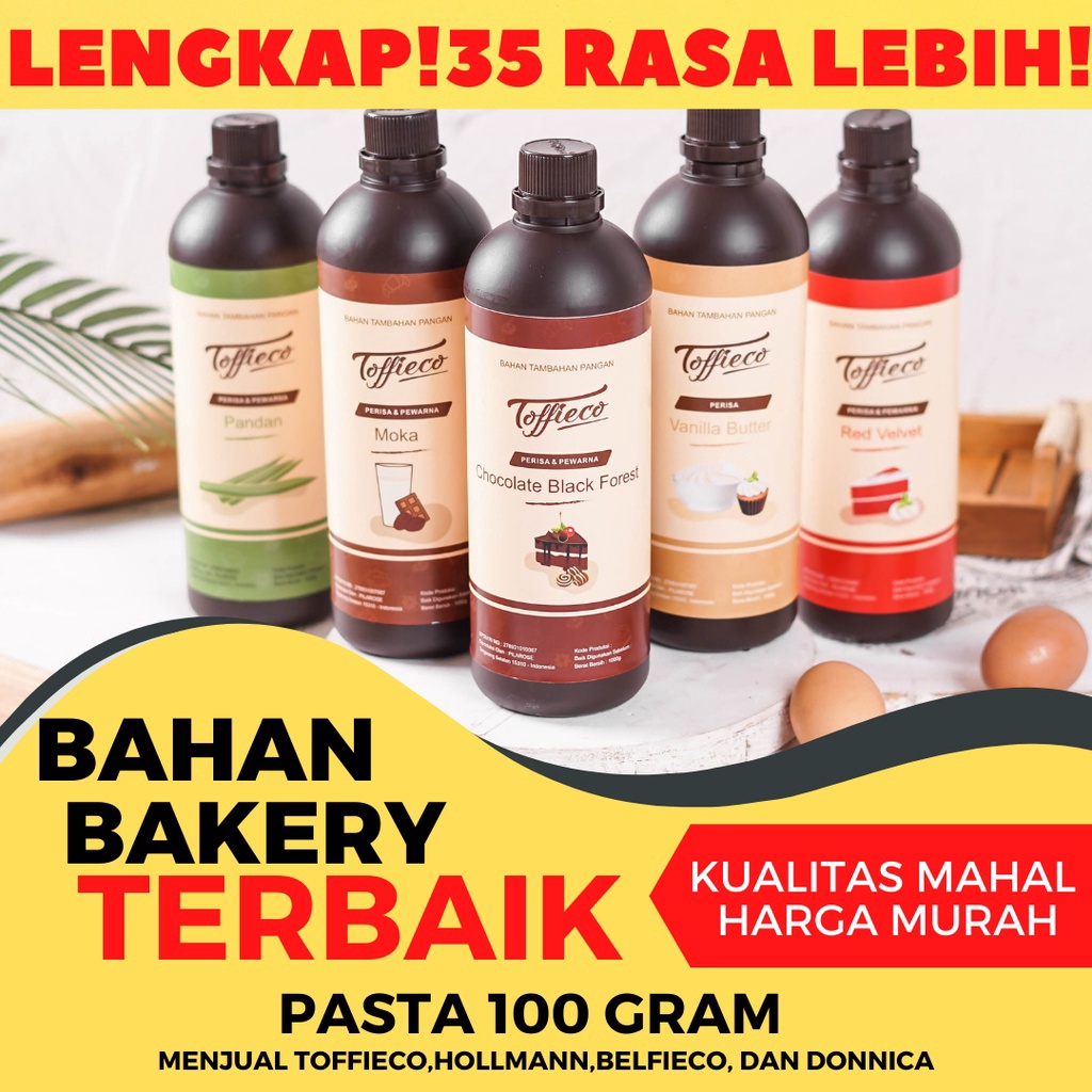 

Terbaru TERLENGKAP Toffieco Pasta 1 Kilogram Tofieco Mocca Super Vanilla Butter Pandan Coklat serbuuu