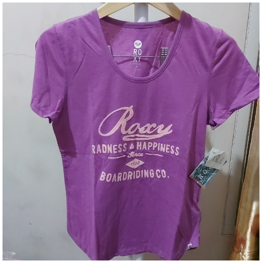 ROXY kaos wanita purple size S / ROXY T-shirt wanita purple