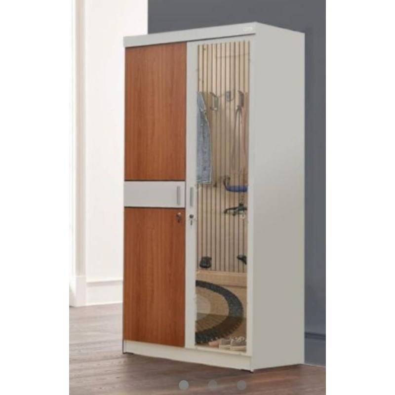 Lemari pakaian 2 pintu kaca/Lemari baju 2 pintu