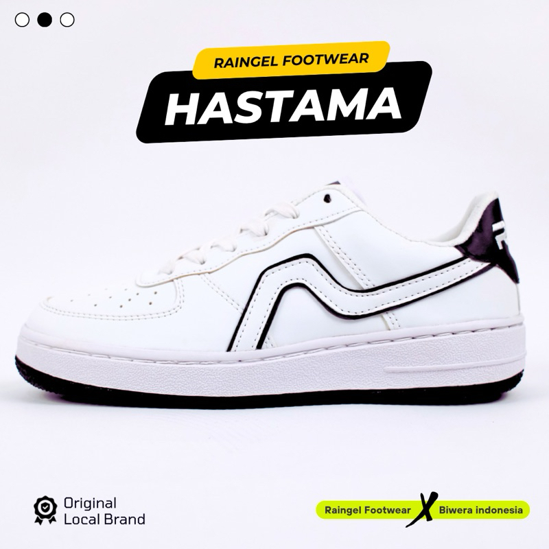 HASTAMA ONE - RAINGEL FOOTWEAR Sepatu lokal brand - Sneakers White black