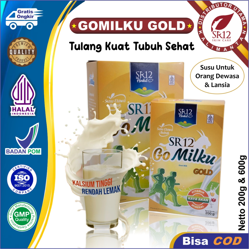 

Go Milku Gold SR12 Herbal Susu Kambing Etawa Premium untuk Dewasa Susu Gomilku Bebas Kolesterol