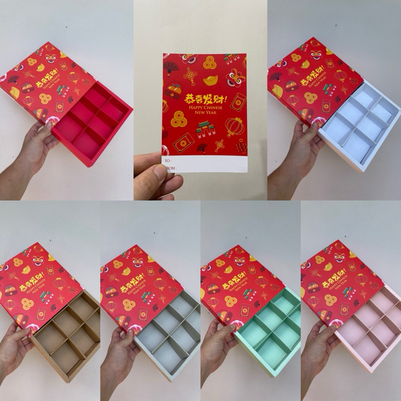 

Dus sekat 9 imlek chinese new year party eggtart fruit tart dll + Free tag (Harga untuk 5 pcs dus)