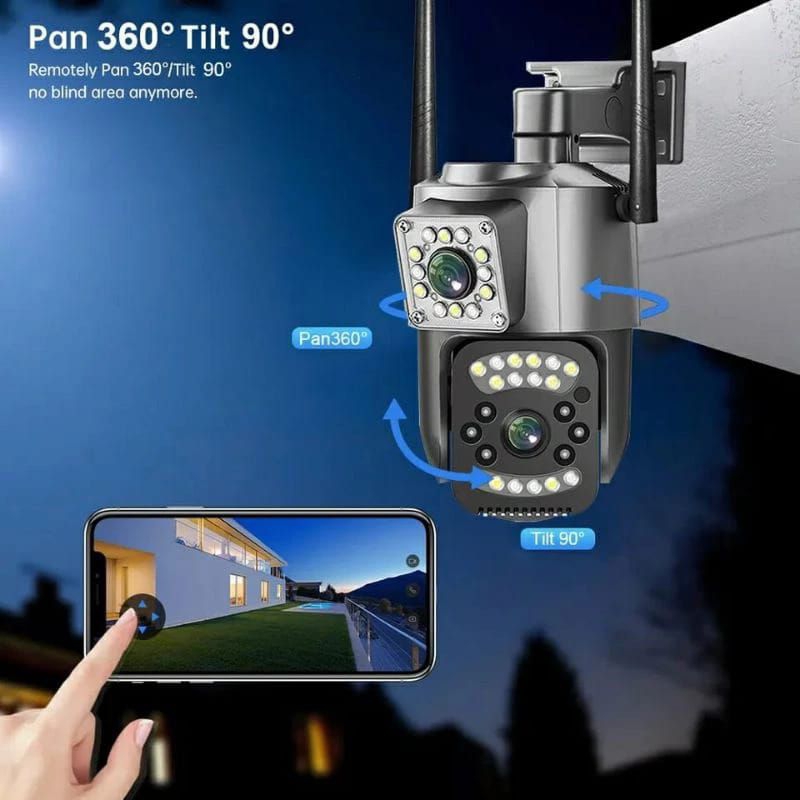 CCTV camera dual lensa V380PRO WiFi camera waterproof 8mp