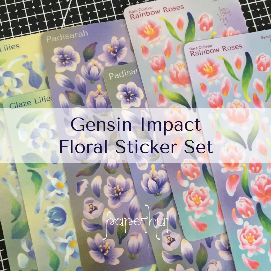 Genshin Impact Floral Sticker Set