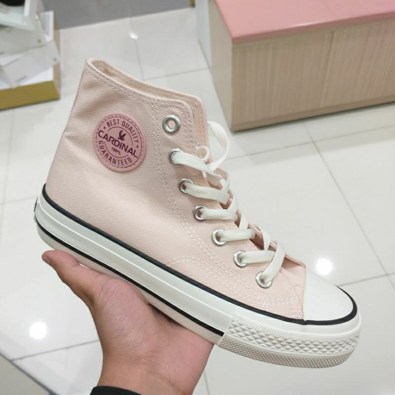 CARDINAL Sepatu Sneakers Kanvas High Wanita Bertali Original Brand Matahari