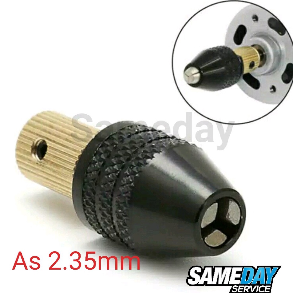 Keyless Chuck Collet Mini Drill 235mm 317mm Kepala Bor Dinamo Motor DC