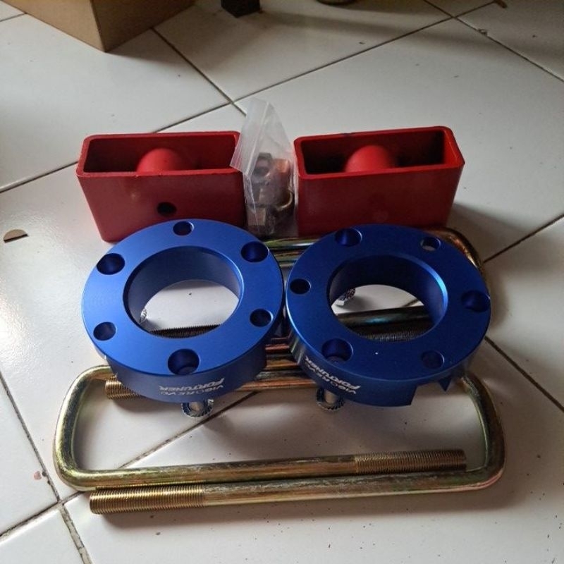 Lift kit depan dan belakang model lift block 2inch khusus hilux vigo
