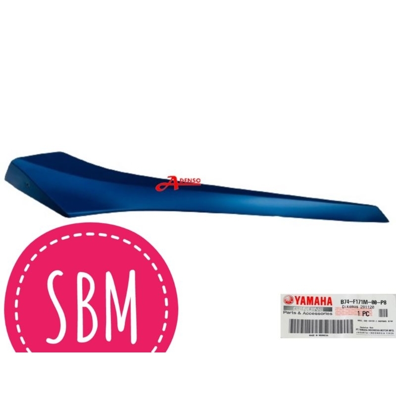 COVER BODY BAWAH SAMPING PIJAKAN KAKI KANAN YAMAHA XMAX 250 BIRU DOFF ORIGINAL B74-F171M-00-P8